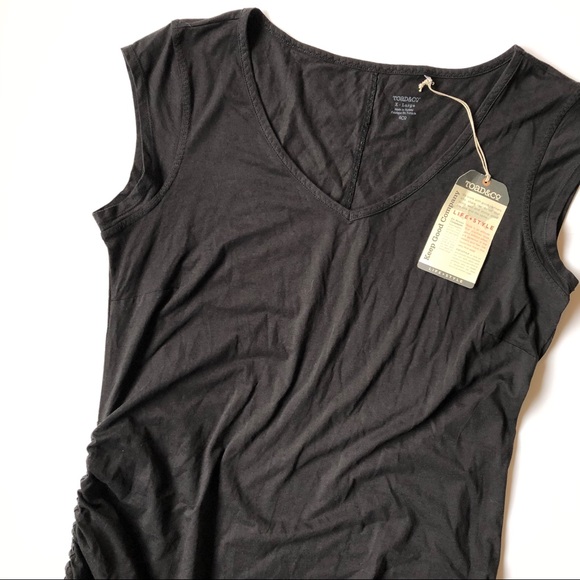 Toad&Co Dresses & Skirts - Toad & co NWT black maxi dress with ruching